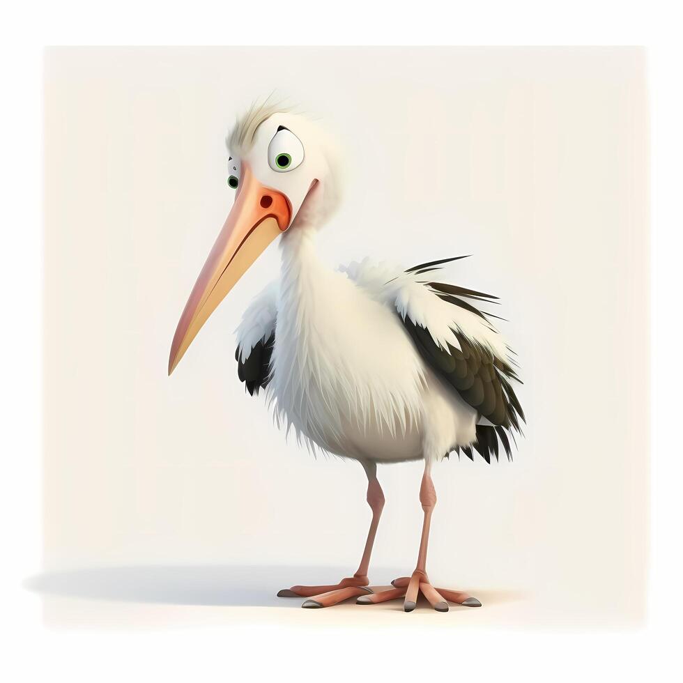 stork illustration AI Generated photo