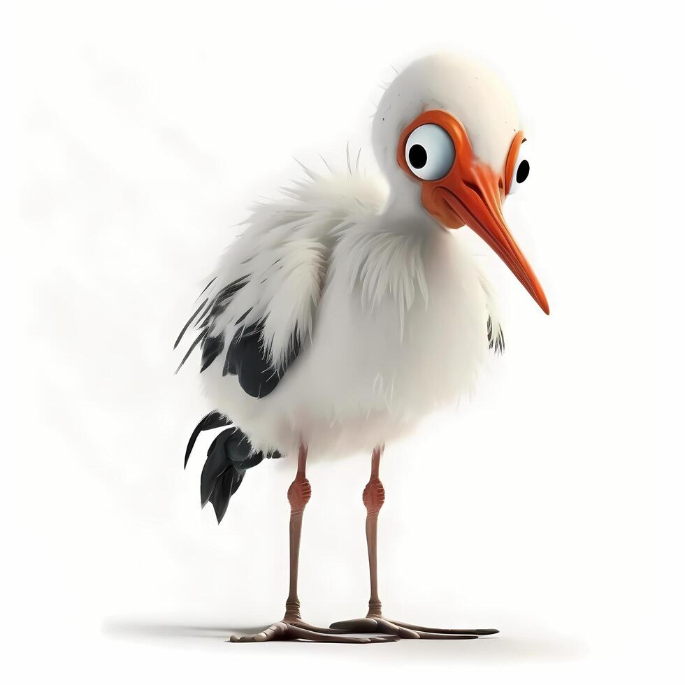 stork illustration AI Generated photo