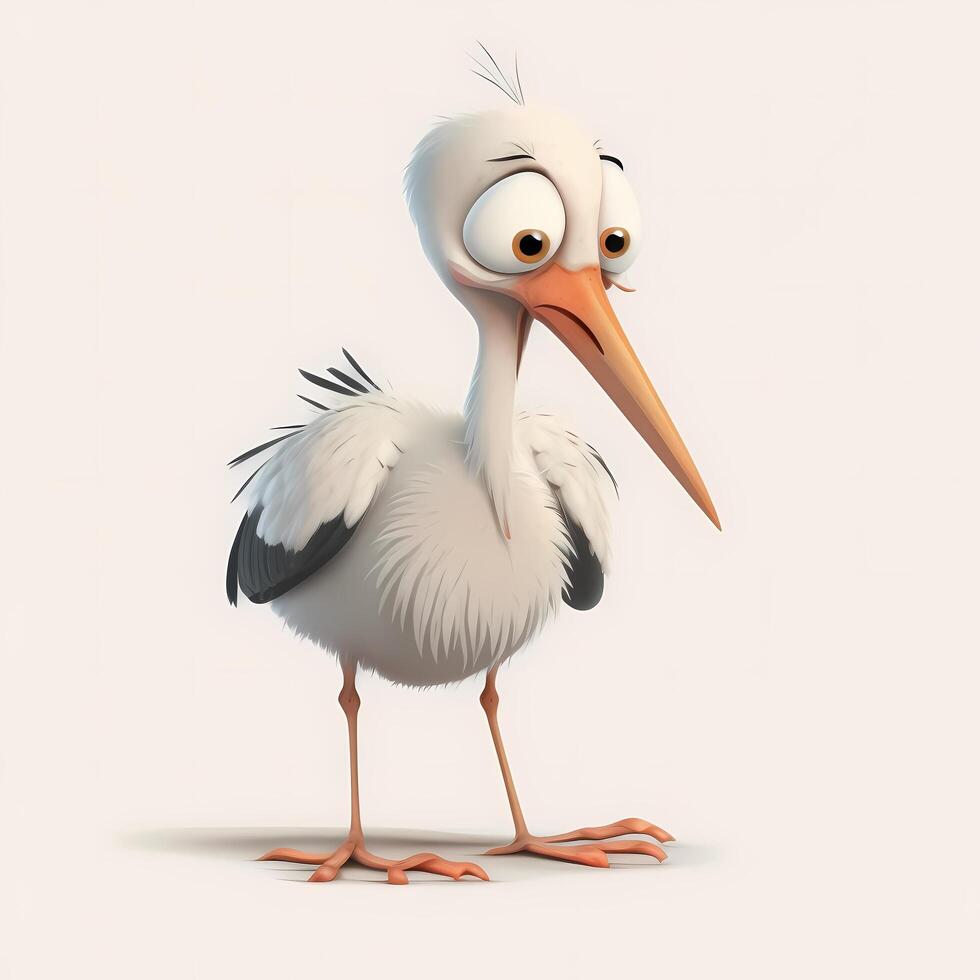 stork illustration AI Generated photo