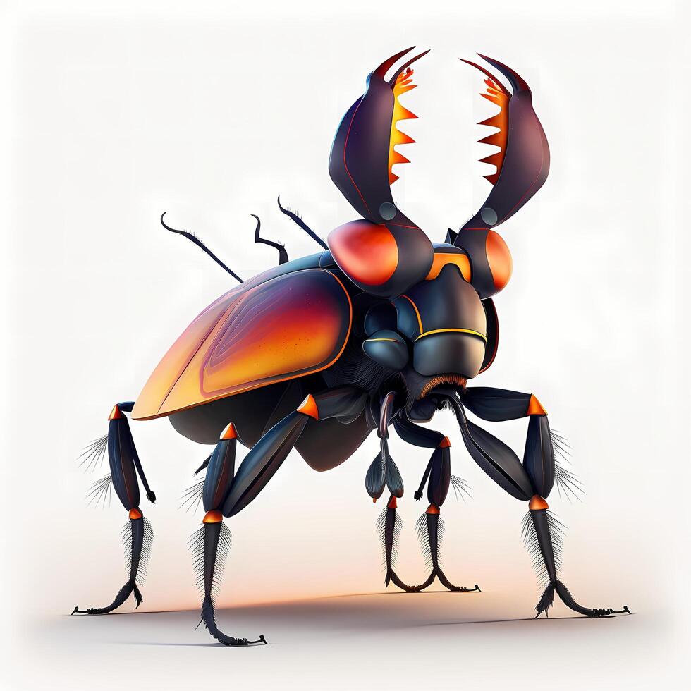 stag beetle illustration photo