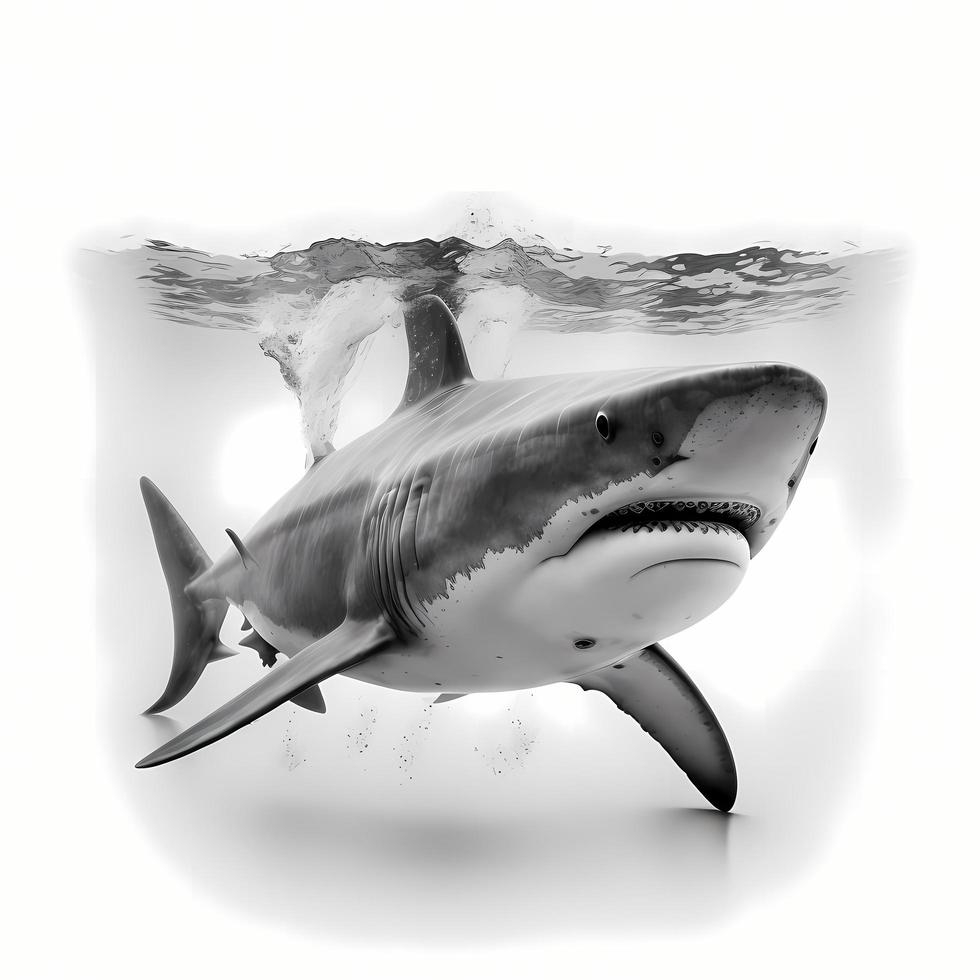 shark illustration AI Generated photo