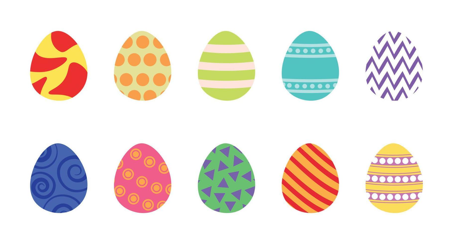 Easter eggs set vector