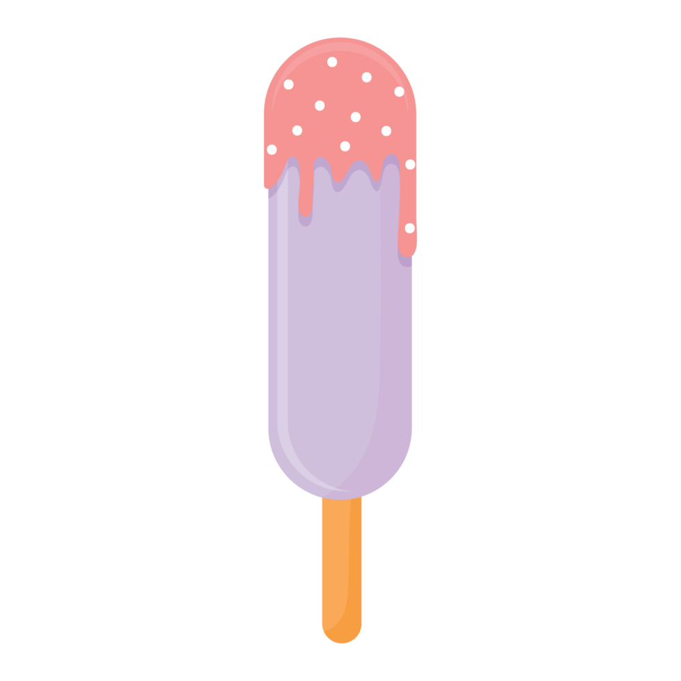 Ice Cream Illustration Flat Style png