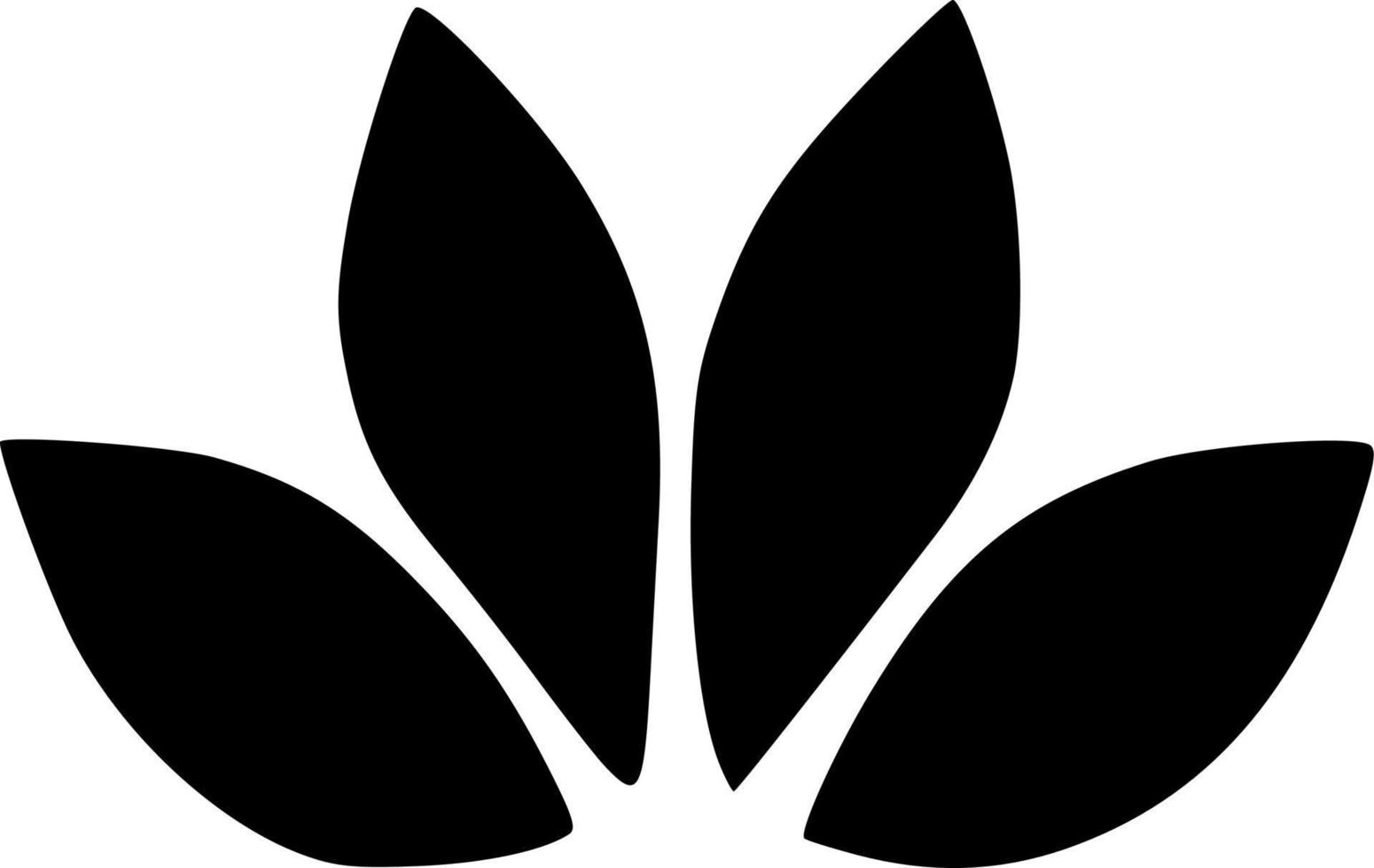 black leaf icon vector