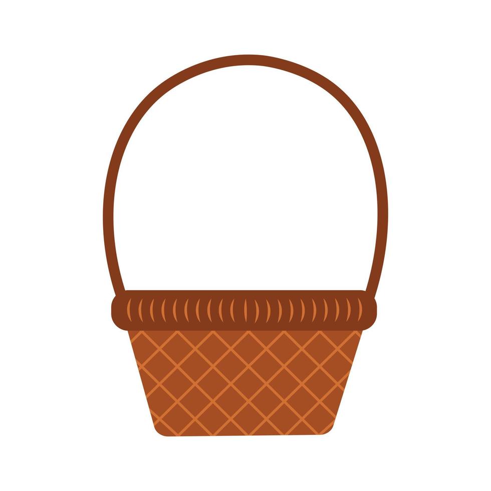 Wicker basket isolated on white background vector