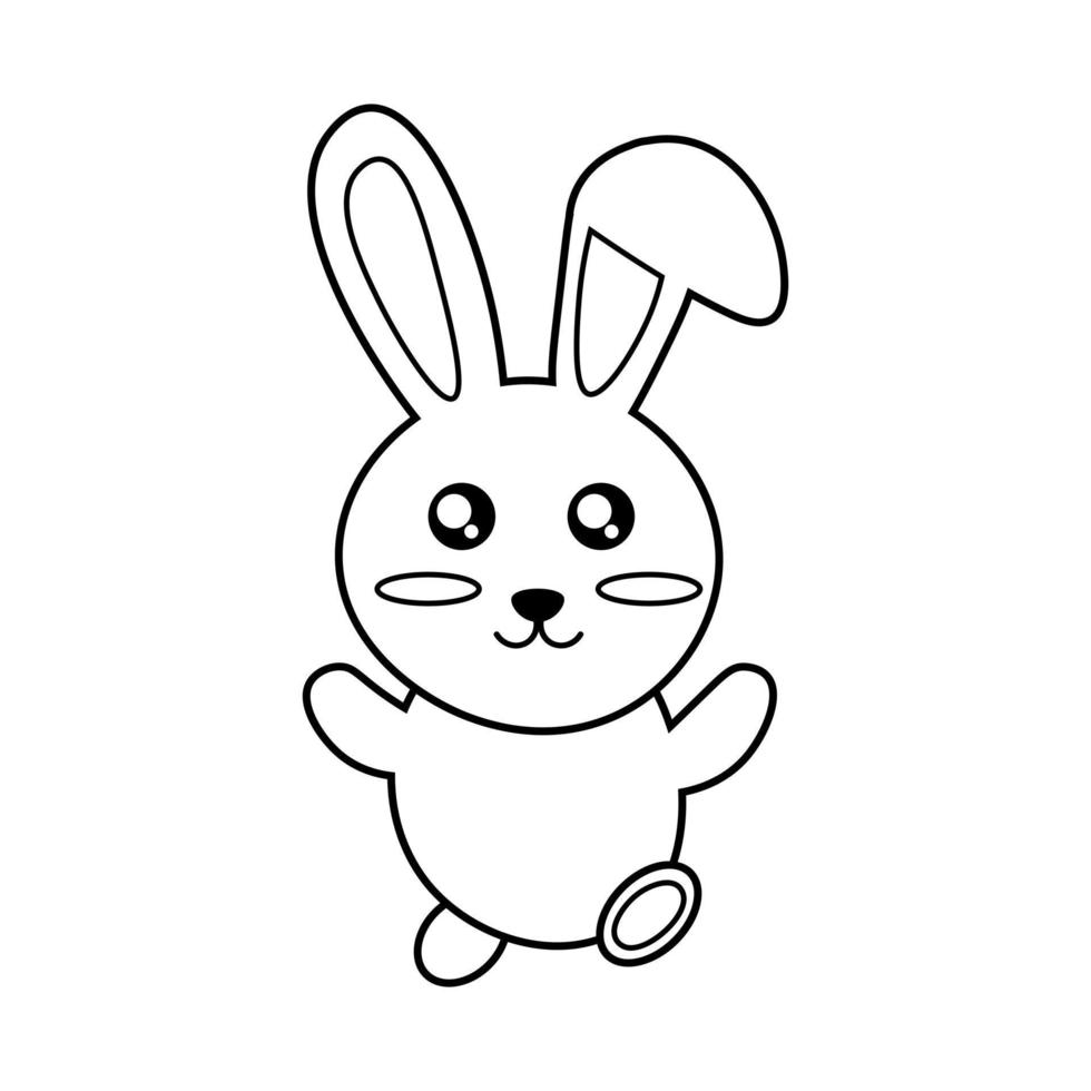 Vector coloring joyful rabbit 21816569 Vector Art at Vecteezy