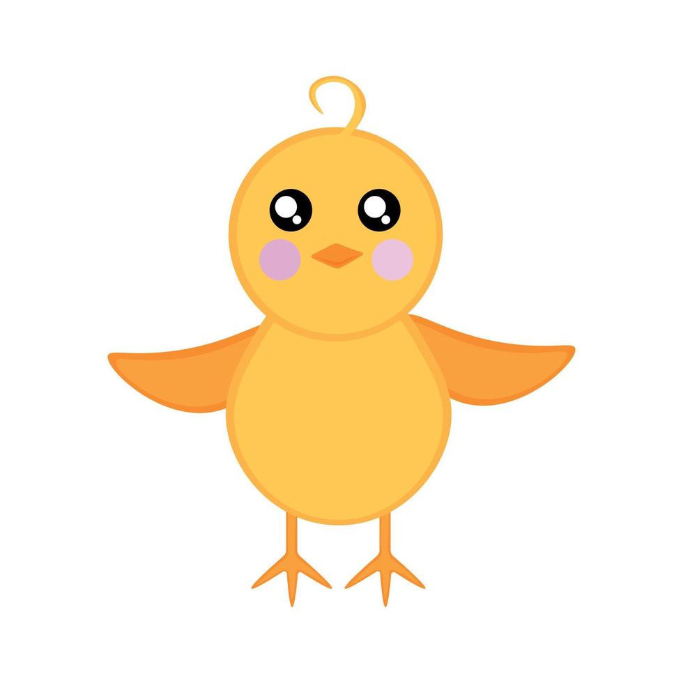 Chicken with spread wings vector