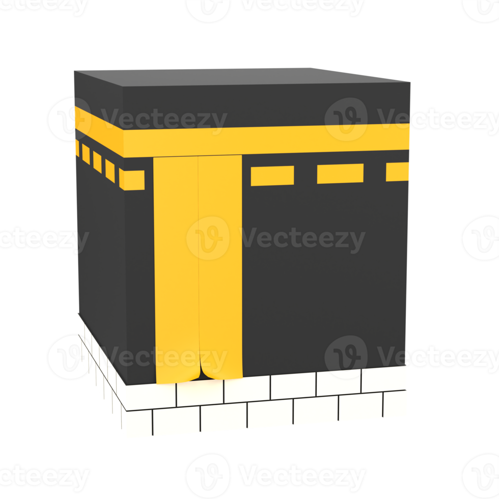3D Kabaa for Ramadan Celebration. Object on a transparent background png
