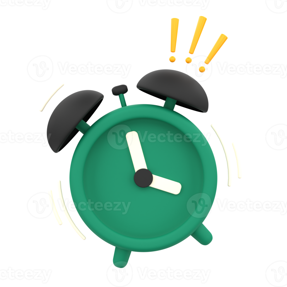 3d alarma reloj para Ramadán celebracion. objeto en un transparente antecedentes png