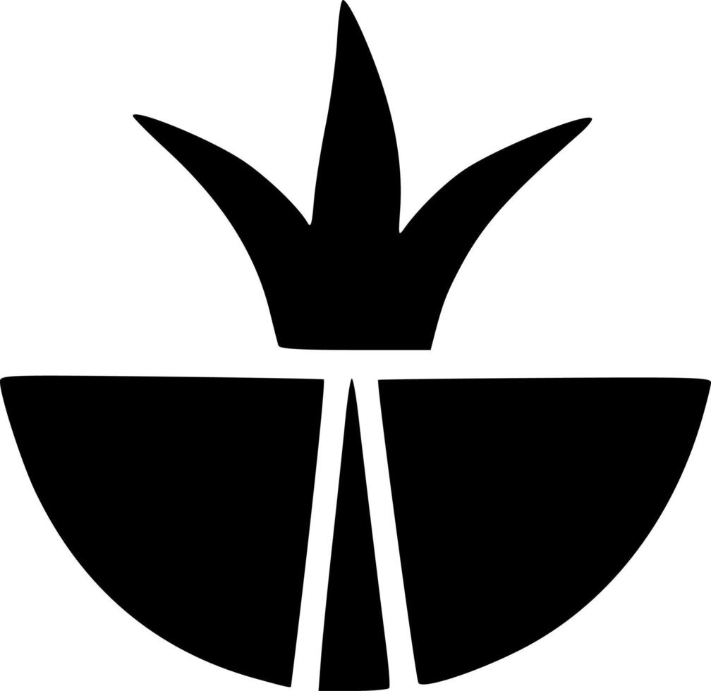 black plant pot icon vector