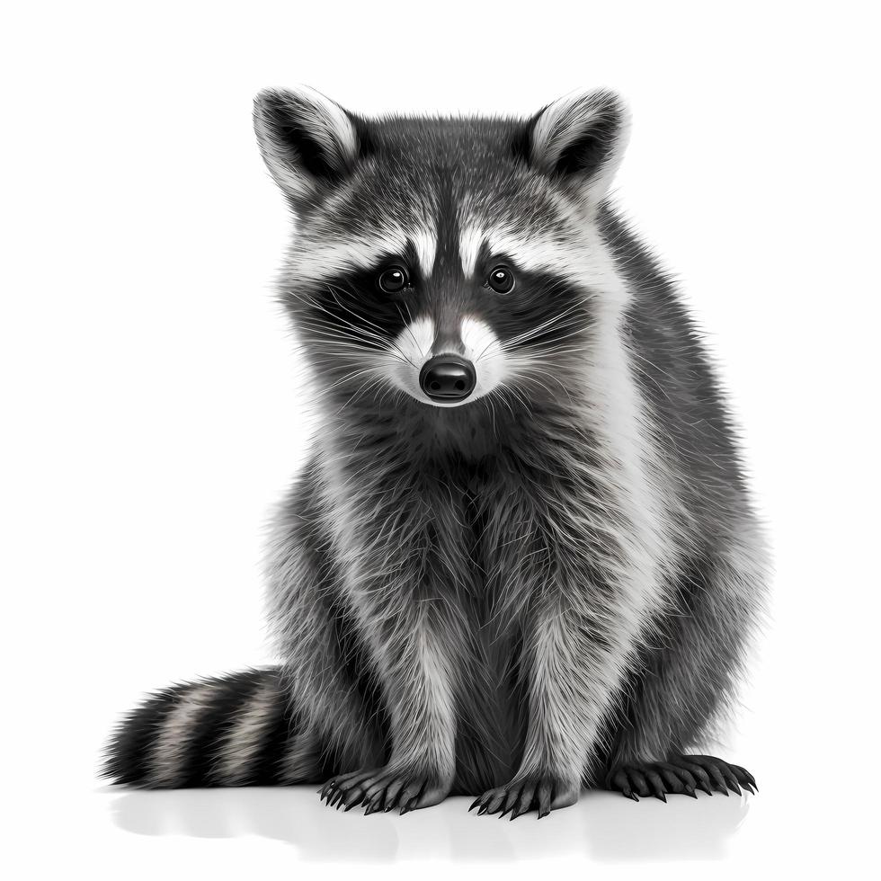 racoon illustration AI Generated photo