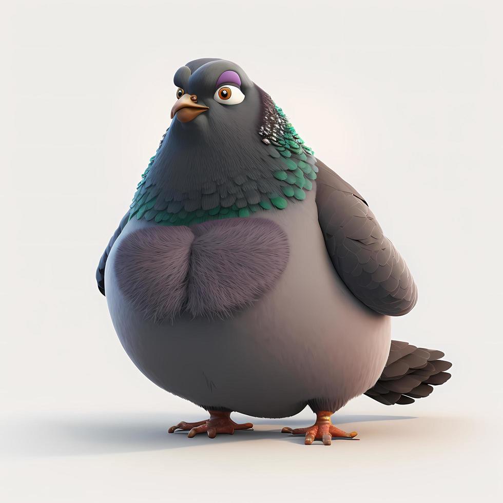 pigeon illustration AI Generated photo