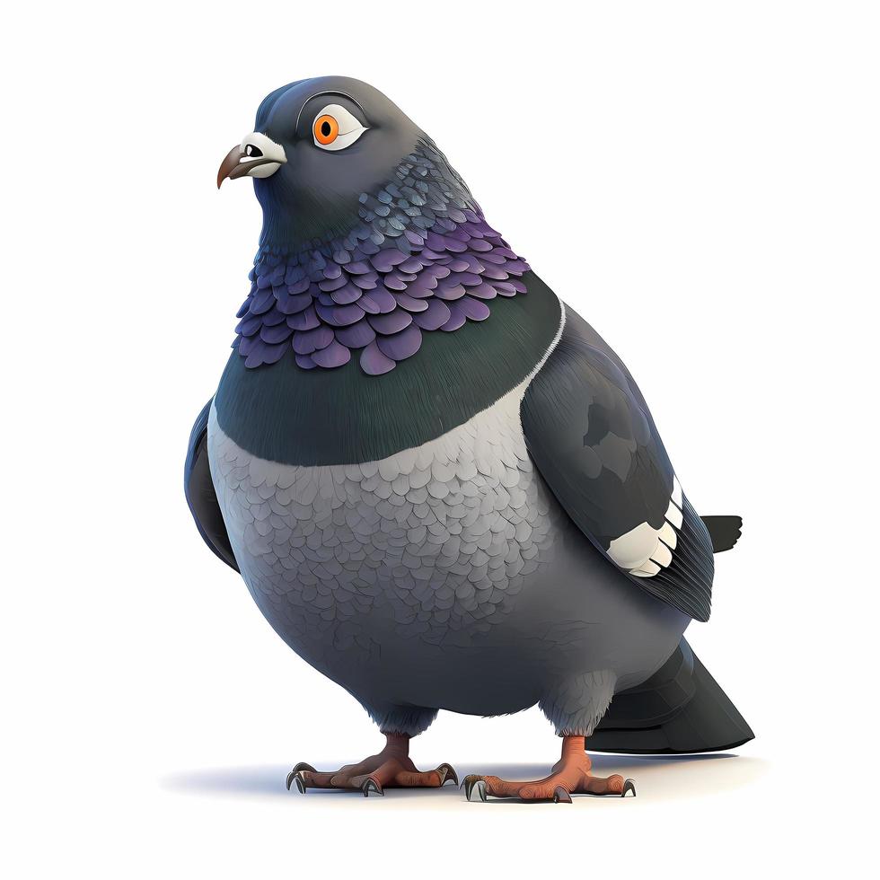 pigeon illustration AI Generated photo