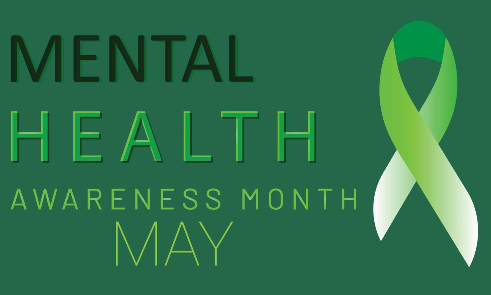 Mental Health Awareness Month May. Template for background, banner, card, poster vector