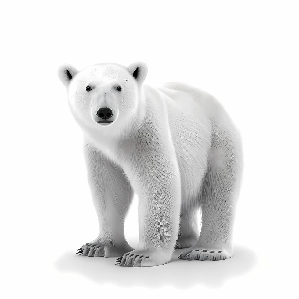 polar oso ilustración ai generado foto