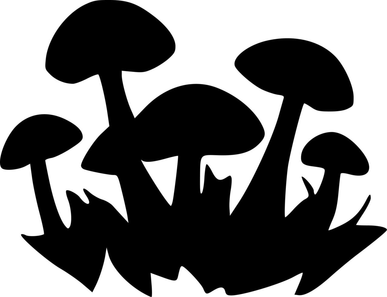 black and white of mushroom icon vector