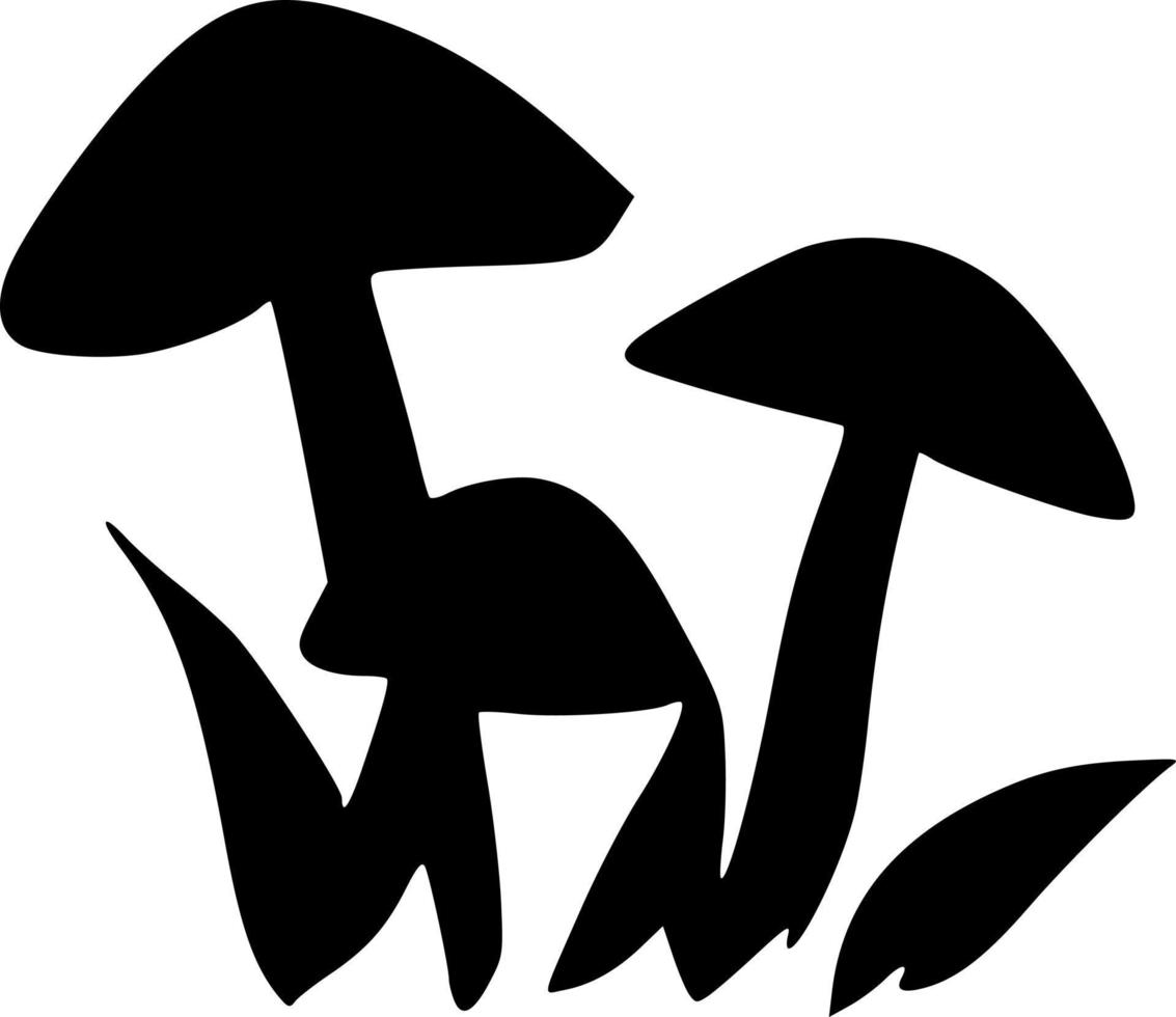 black and white of mushroom icon vector
