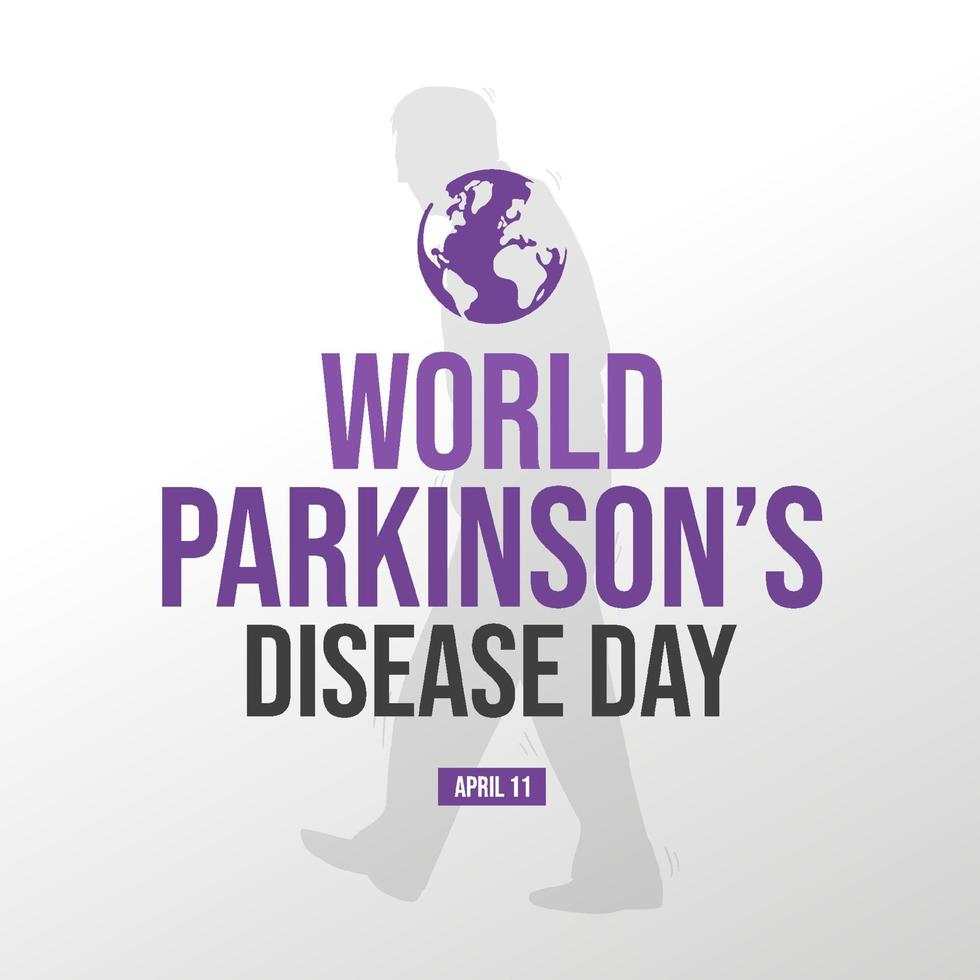 mundo parkinson enfermedad día es observado cada año en abril vector