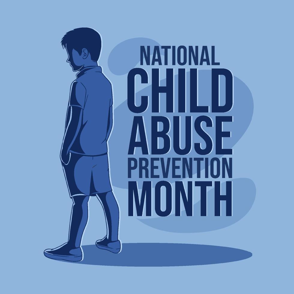 National Child Abuse Prevention Month. April. vector