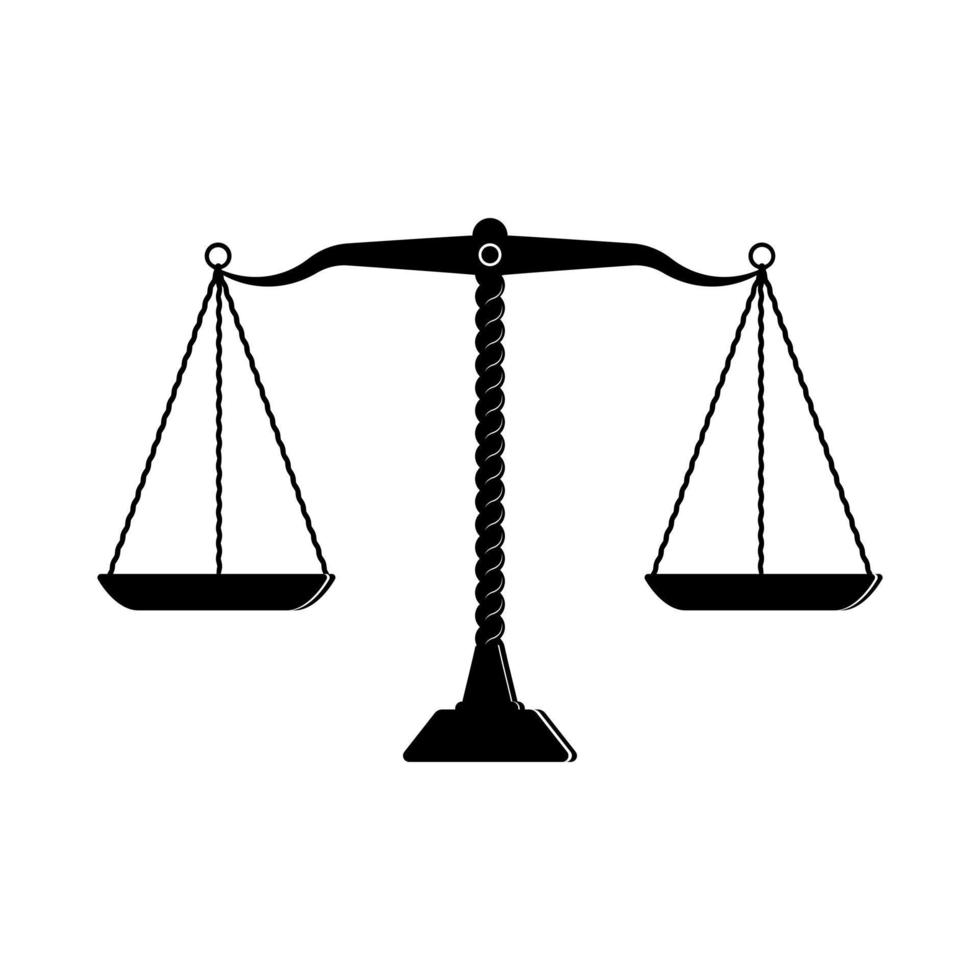 Justice scales icon symbol. Flat vector illustration 21817476 Vector ...