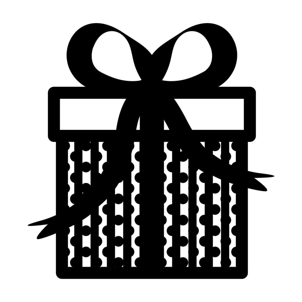 Decorate Gift box icon. Vector illustration