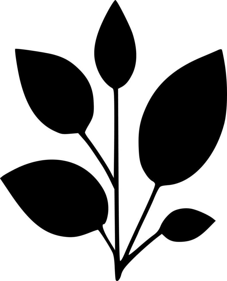 black leaf icon 21817526 Vector Art at Vecteezy