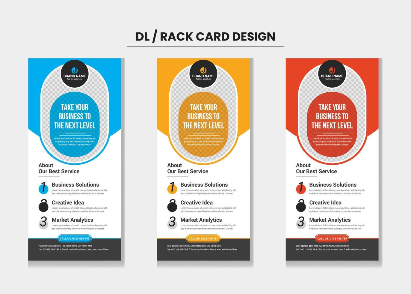 Corporate Business Dl  Rack Card vector