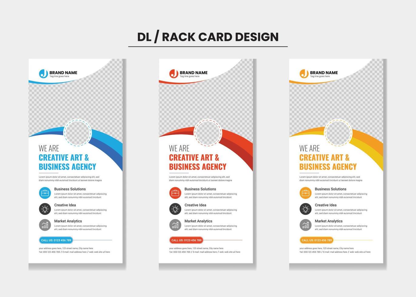 Corporate Business Dl  Rack Card vector