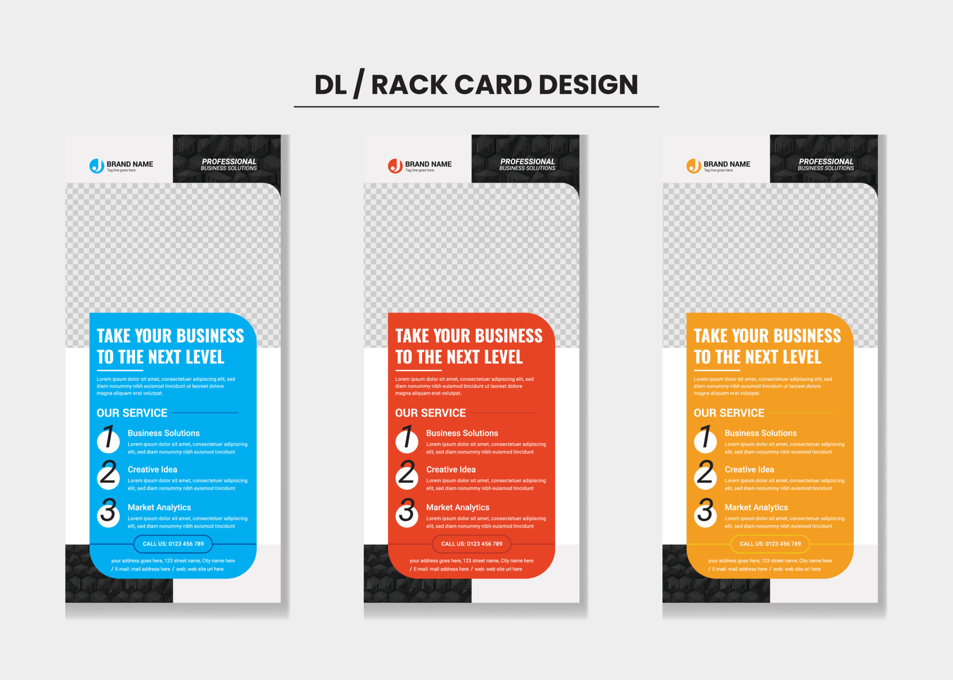 Corporate Business Dl Rack Card 21817628 Vector Art at Vecteezy