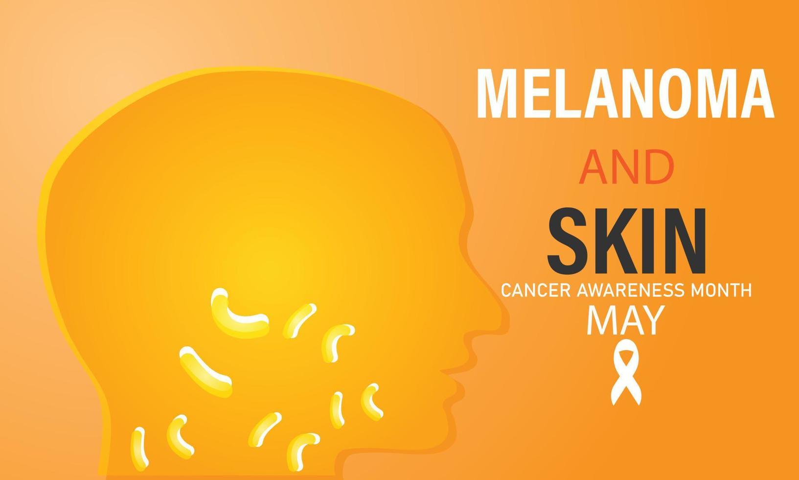 melanoma y piel cáncer conciencia mes mayo. modelo para fondo, bandera, tarjeta, póster vector