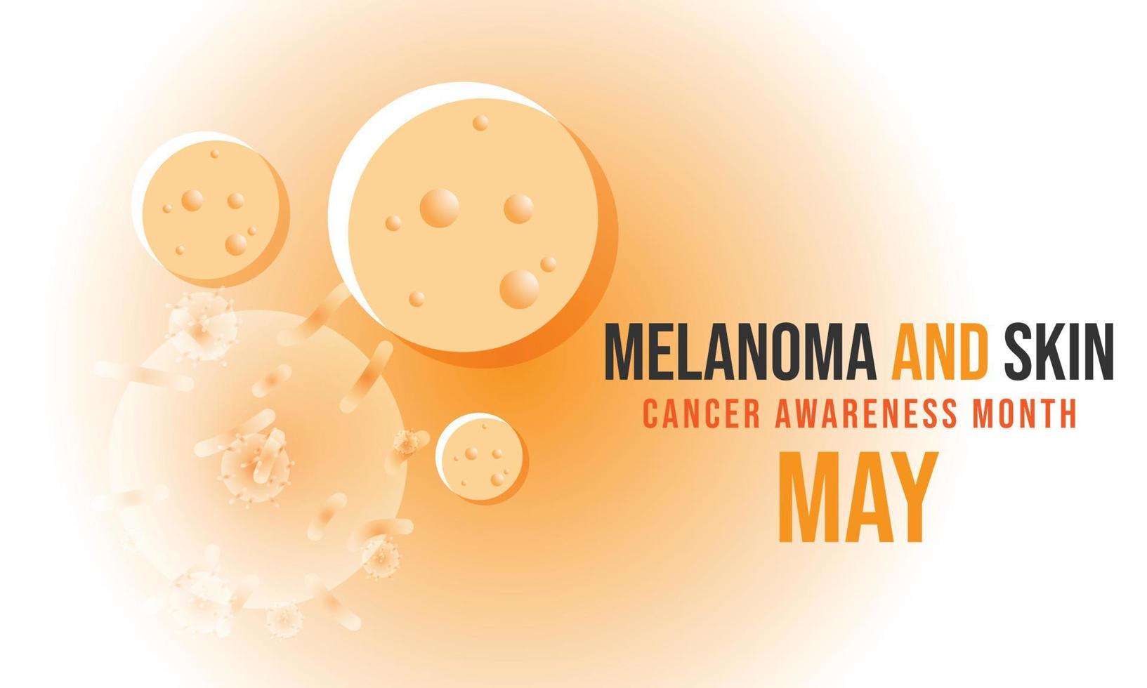 Melanoma and skin cancer awareness month may. Template for background, banner, card, poster vector