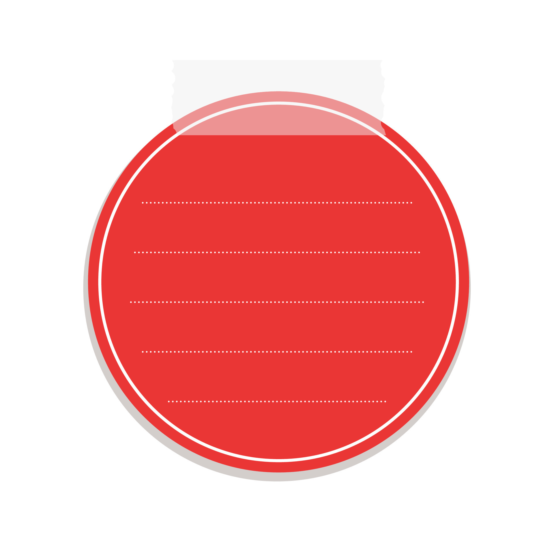 Round red sticky post note template Taped office memo paper vector Round red sticky post note template Taped office memo paper vector