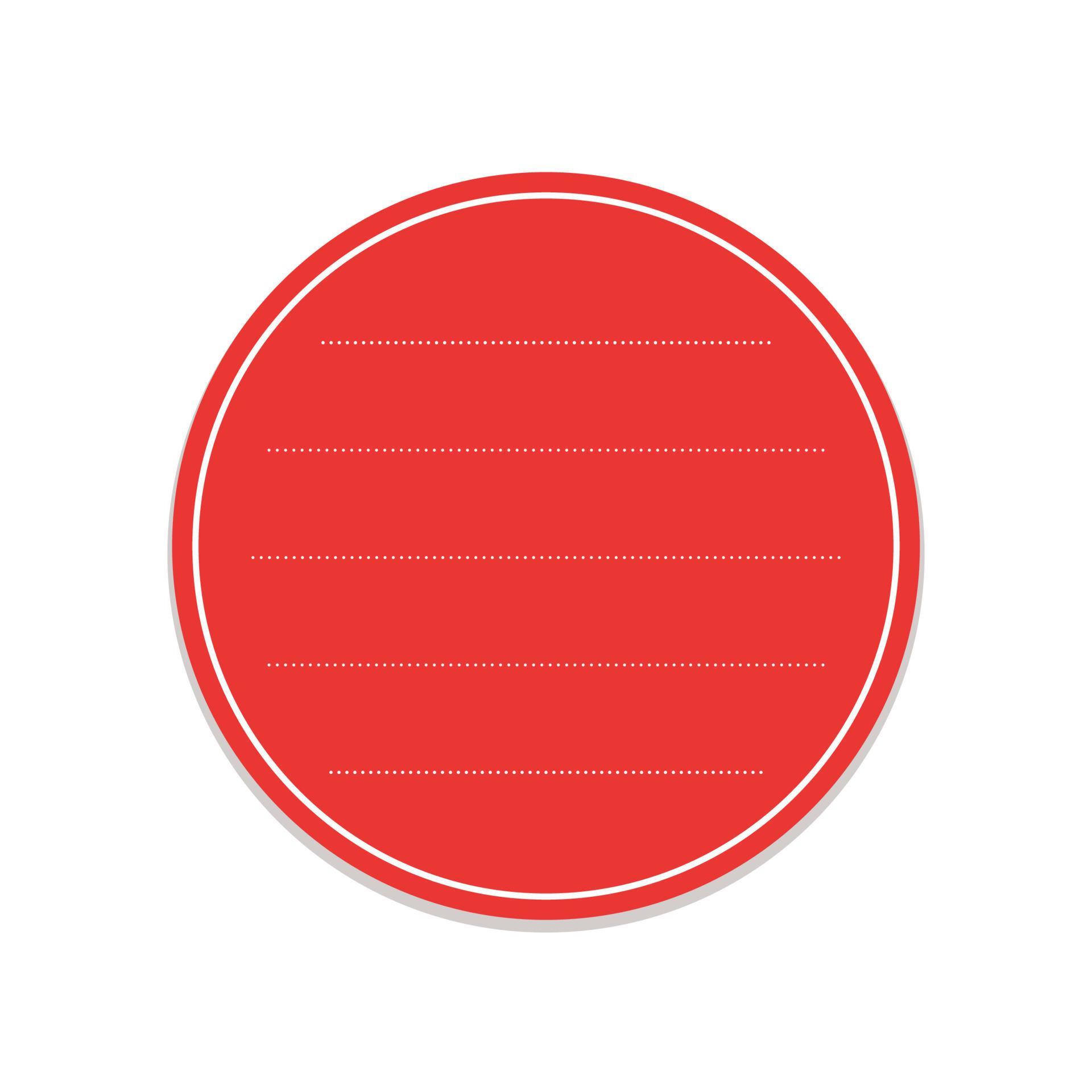 Round red sticky post note template Taped office memo paper vector Round red sticky post note template Taped office memo paper vector