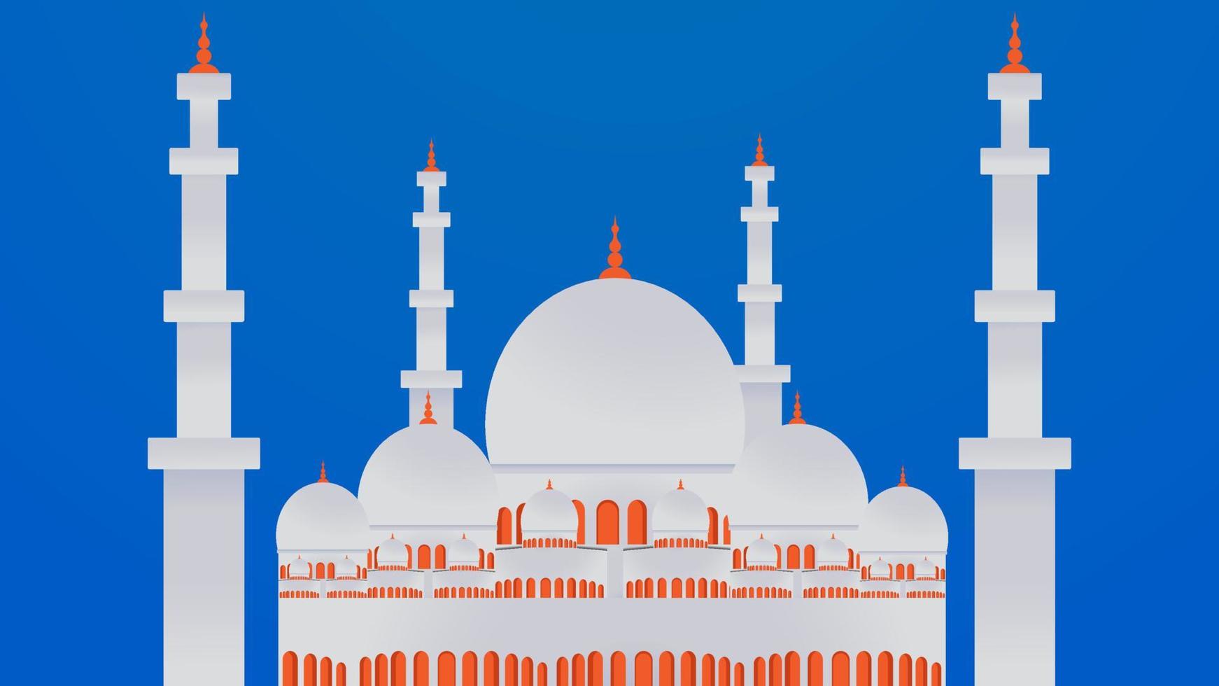 abu dhabi mezquita vector con jeque zayed grandioso plano diseño