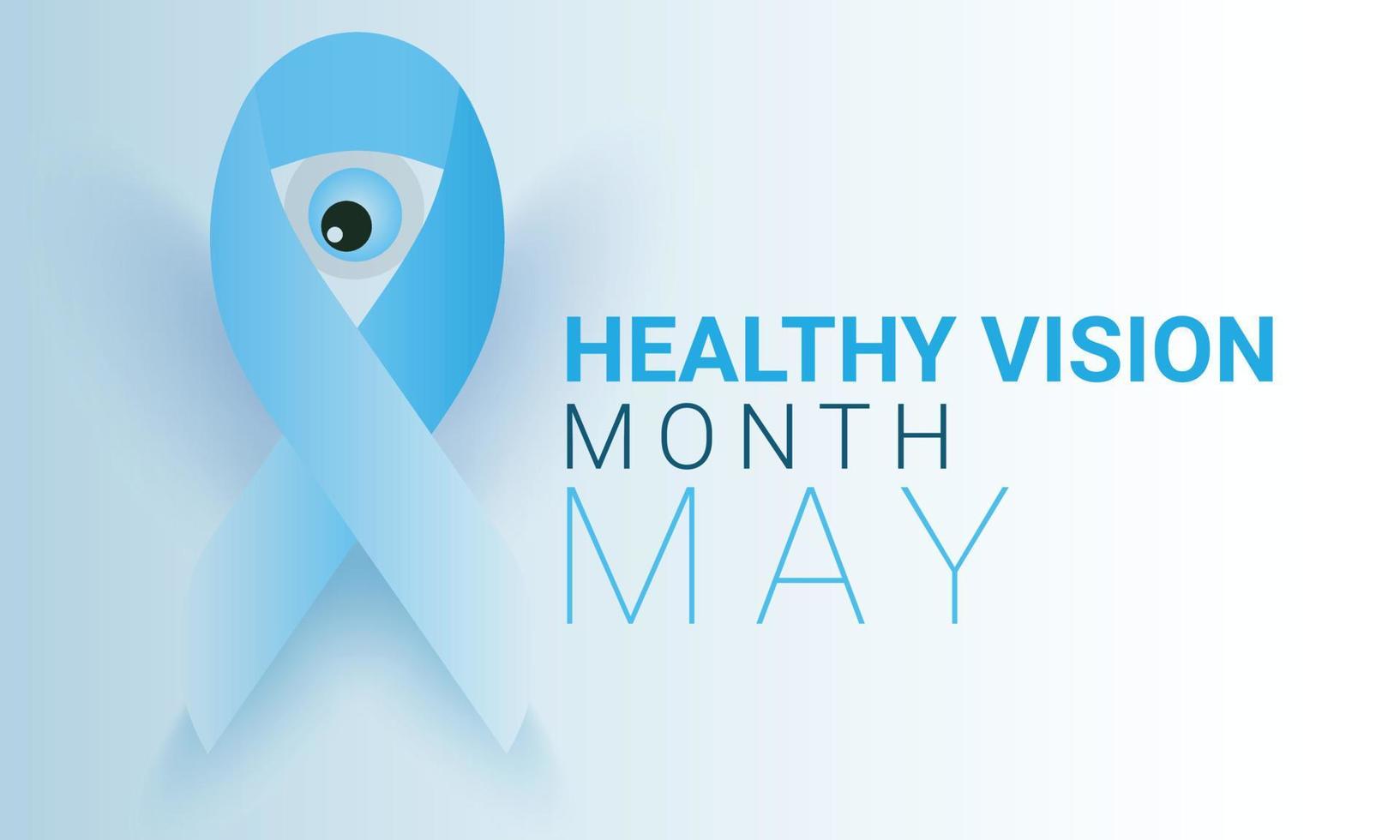 Healthy Vision month is observed each year in May. Template for background, banner, card, poster. Vector illustration.