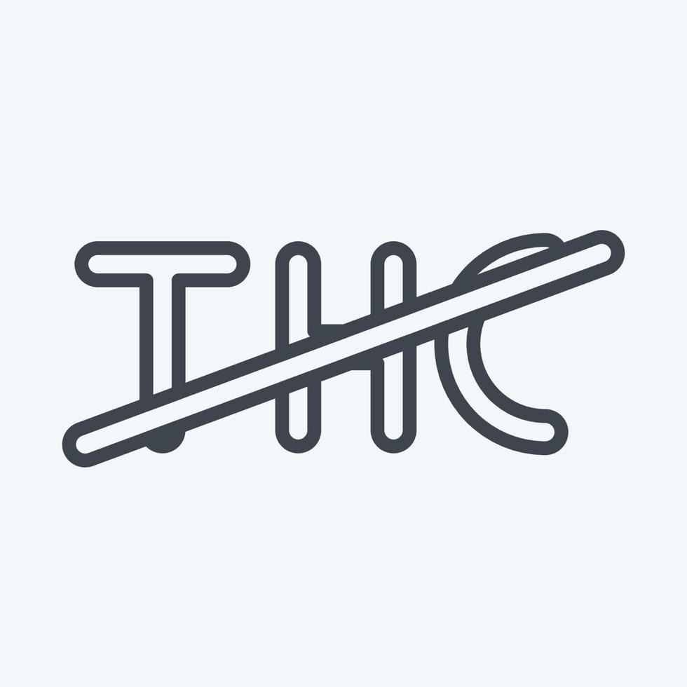 Icon Zero THC. related to CBD Oil symbol. simple design editable. simple illustration vector