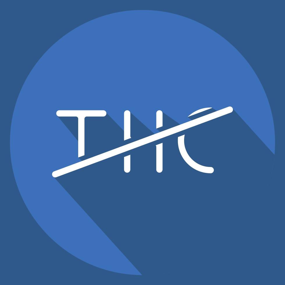 Icon Zero THC. related to CBD Oil symbol. simple design editable. simple illustration vector