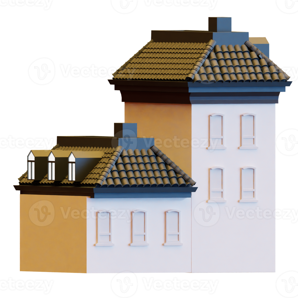 3d lowpoly huis png