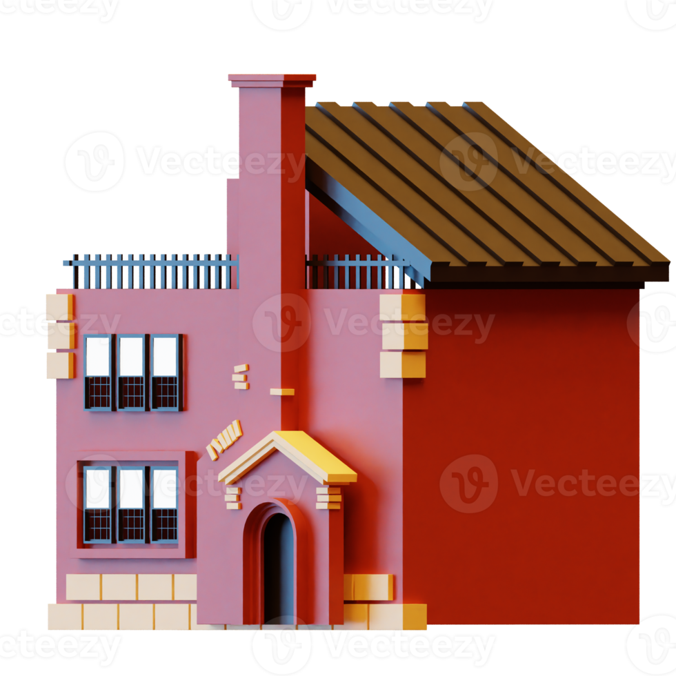 LOWPOLY 3D BUILDING png