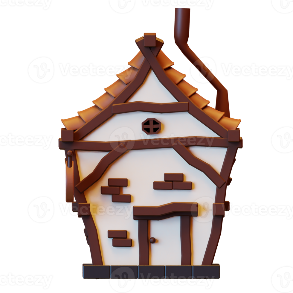 lowpoly 3d huis png