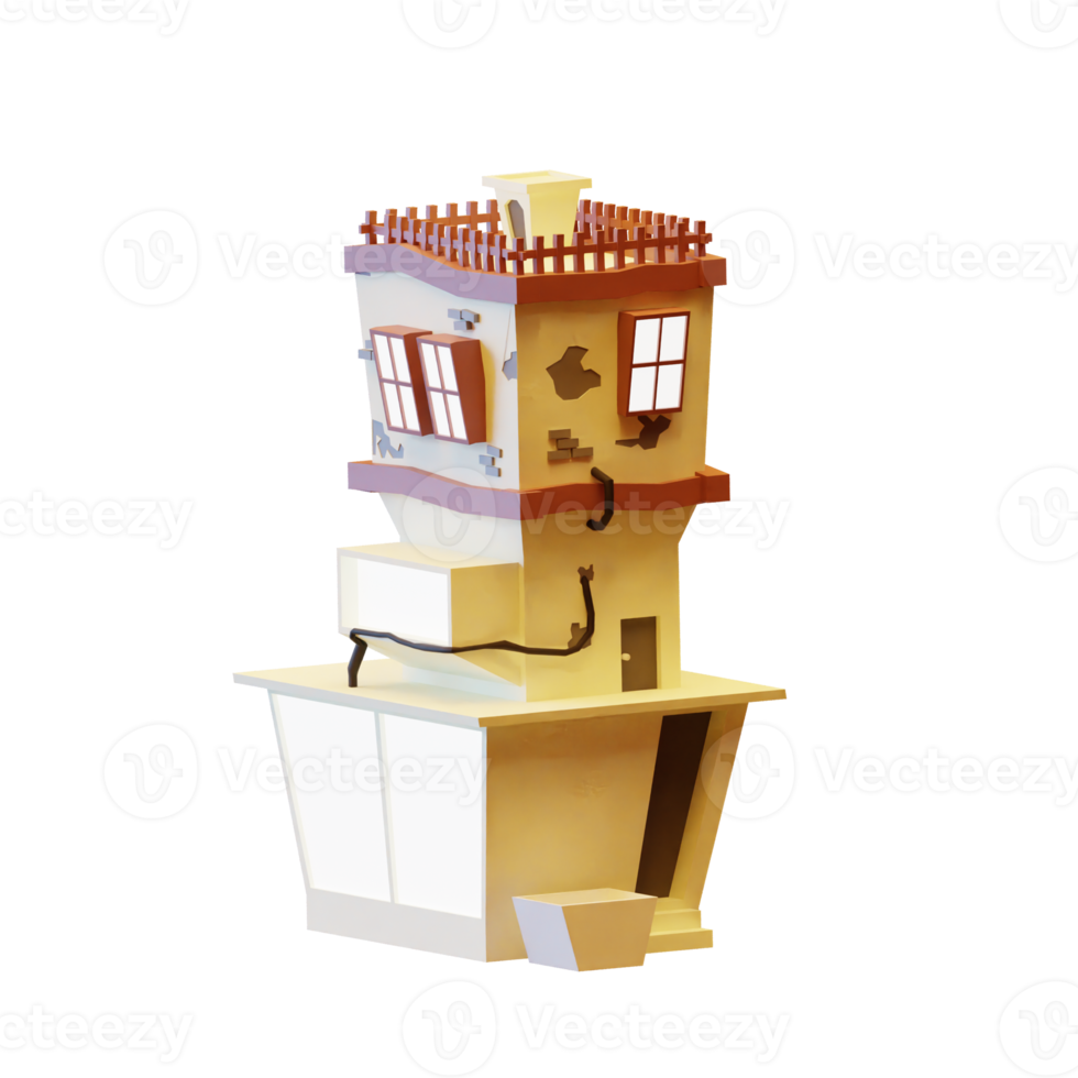 HOUSE MODELING LOWPOLY png