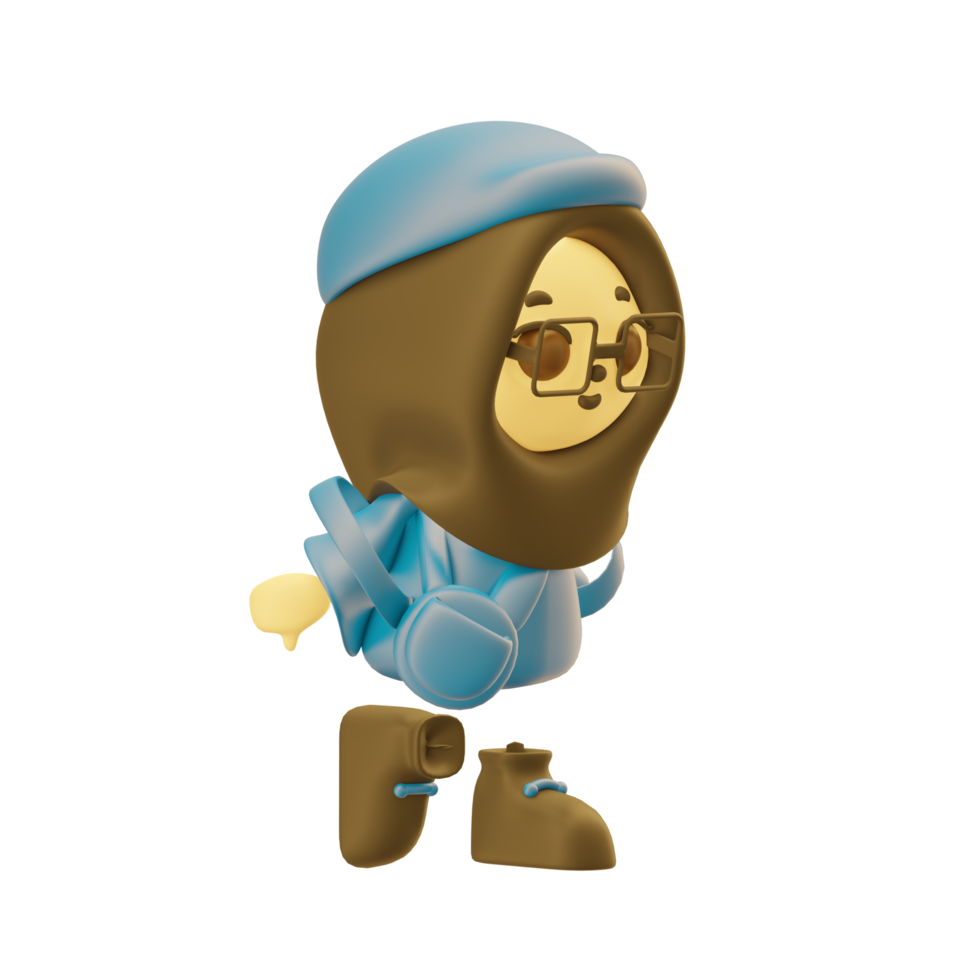 3d lowpoly personnage conception png