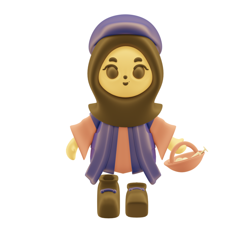 3d lowpoly character design png