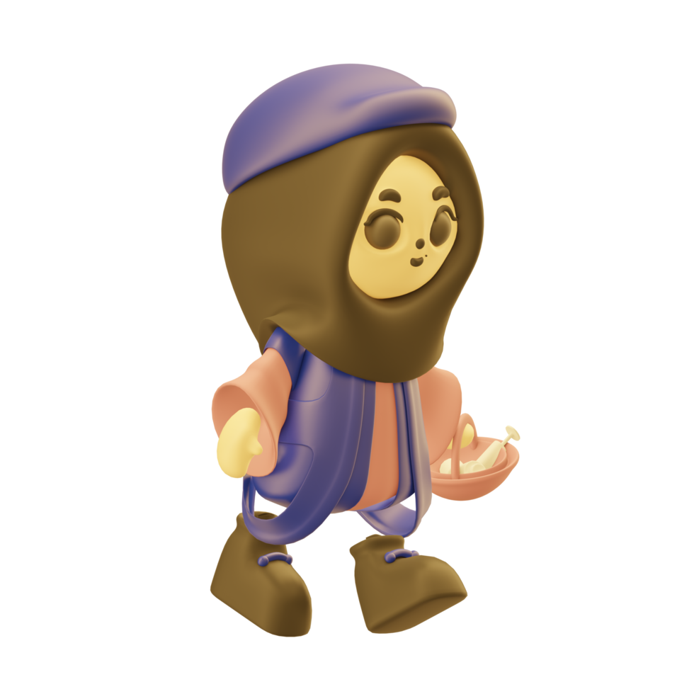 3d lowpoly character design png