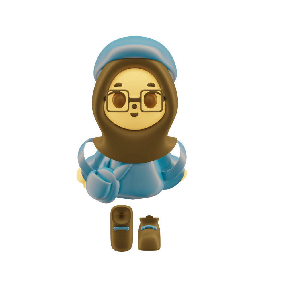 3d lowpoly character design png