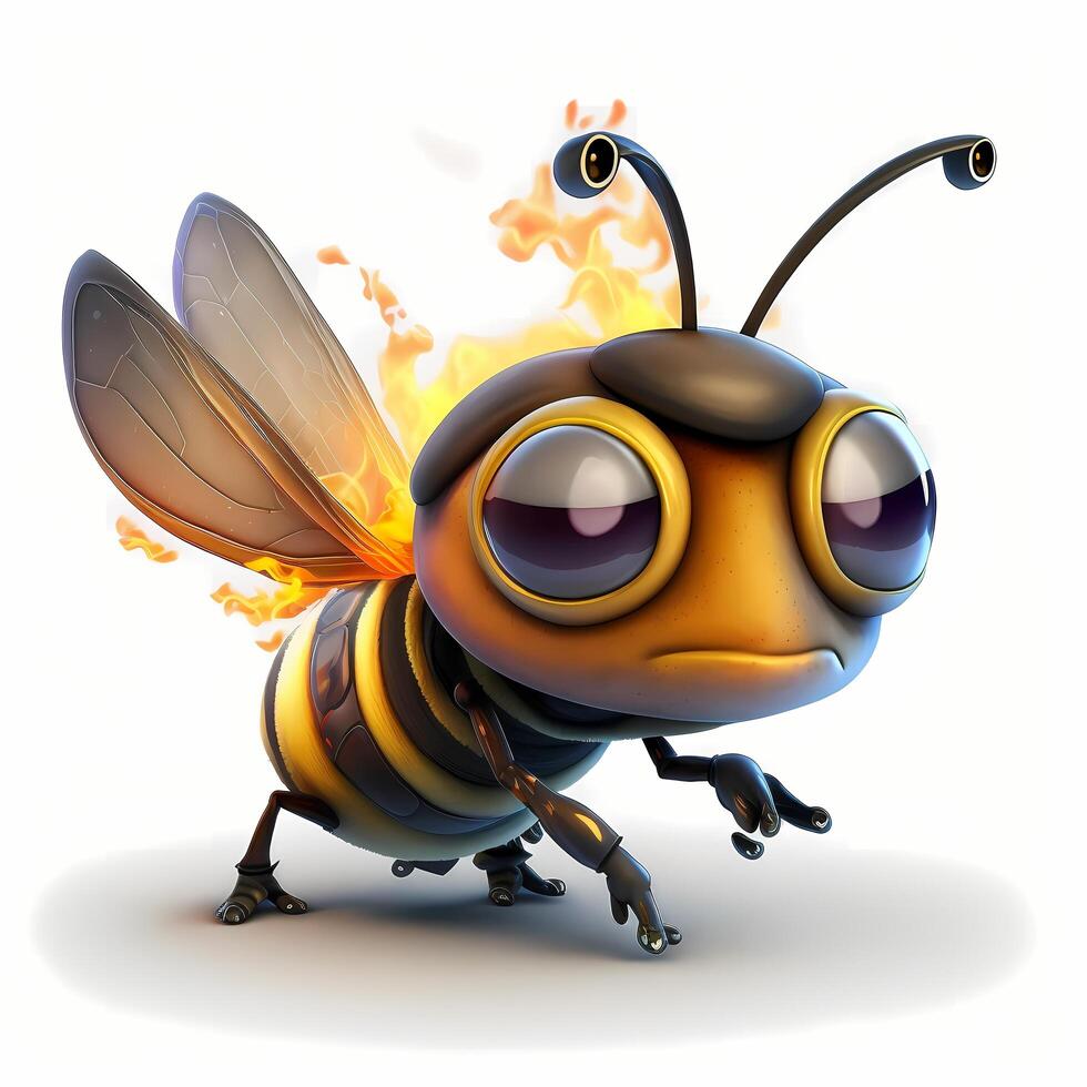 bee illustration AI Generated photo