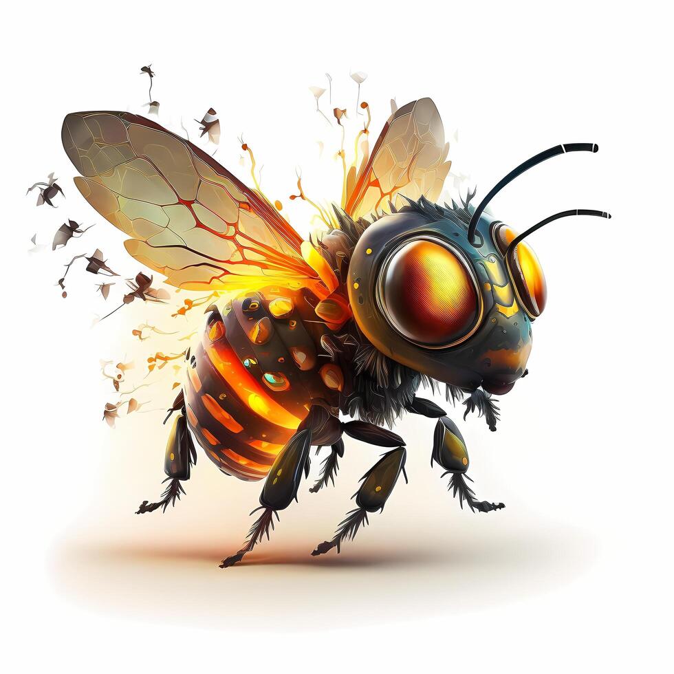 bee illustration AI Generated photo