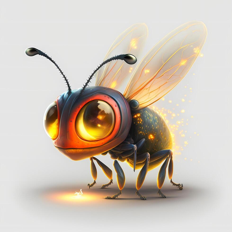 bee illustration AI Generated photo