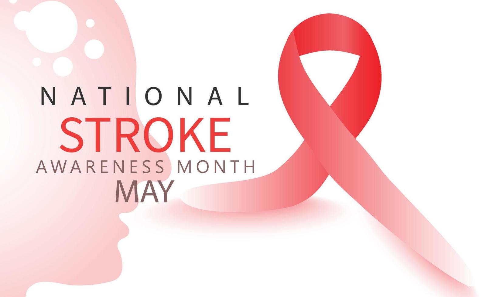 National Stroke awareness month is observed each year in May. Template for background, banner, card, poster. vector