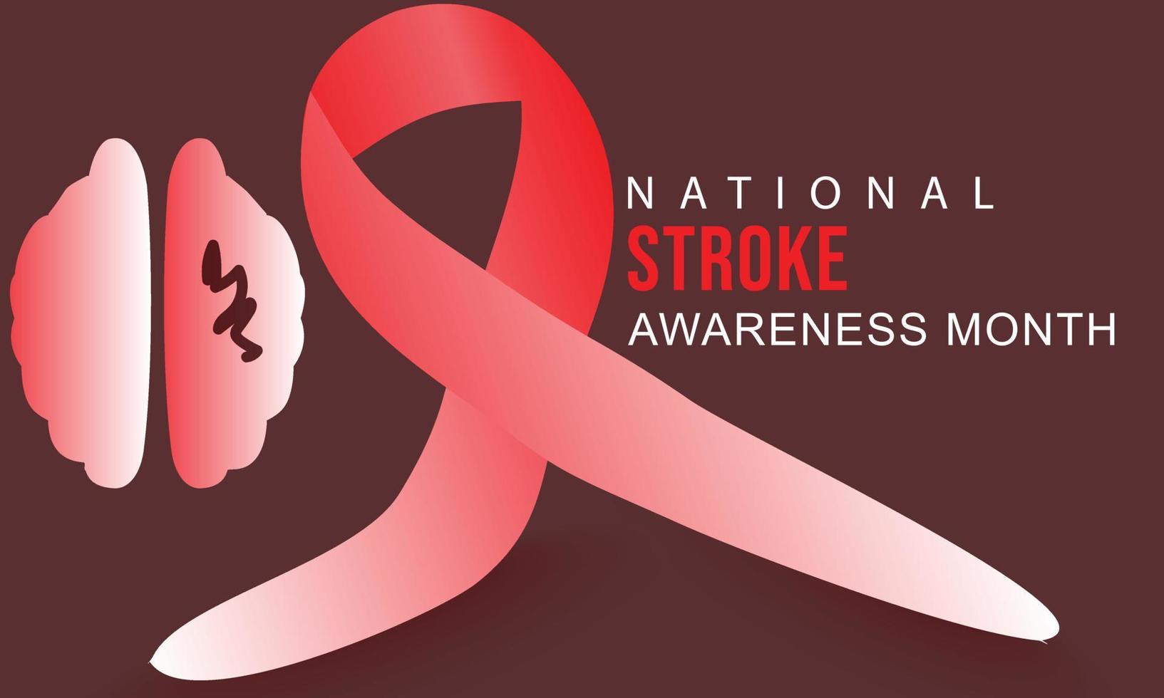 National Stroke awareness month is observed each year in May. Template for background, banner, card, poster. vector